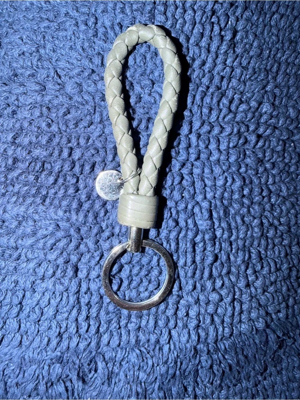 Bottega Veneta Unisex Gray Braided Key Loop/Chain, Bag Charm, ID Badge